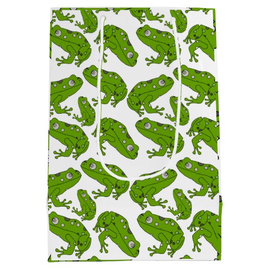 Groene kikkervis-Cartoon Medium Cadeauzakje (Achterkant)