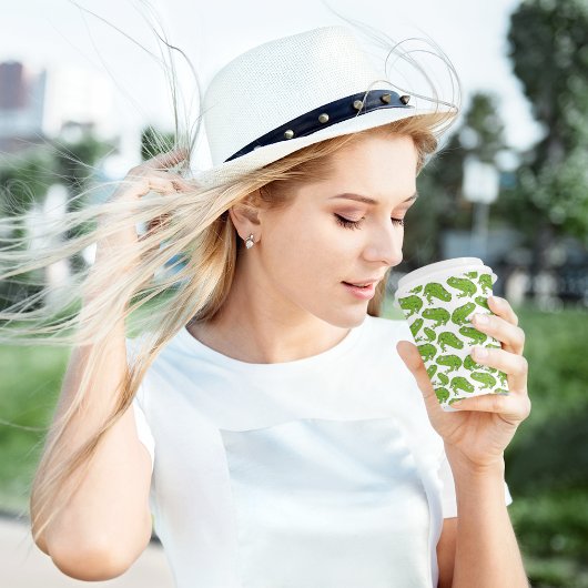 Groene kikkervis-Cartoon Papieren Bekers