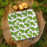 Groene kikkervis-Cartoon Papieren Bordje<br><div class="desc">Bekijk deze Frog cartoon-patroonparty Borden en probeer ze uit op je baby shower/verjaardagsfeestje.</div>