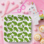 Groene kikkervis-Cartoon Papieren Bordje (Feest)