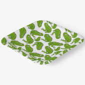 Groene kikkervis-Cartoon Papieren Bordje (Gebogen)