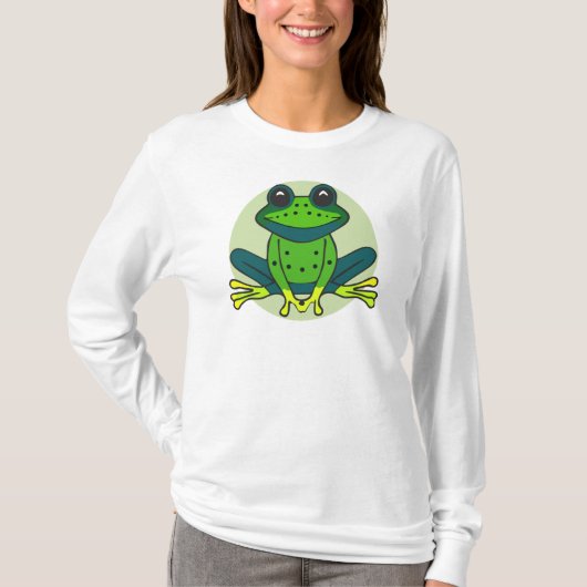 Groene kikkervis-Cartoon T-shirt (Voorkant)