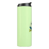 Groene kikkervis-Cartoon Thermosbeker (Gedraaid links)