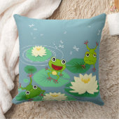 Groene kikkervis Pillow glimlachen Kussen (Deken)