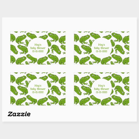 Groene kikkervis-Sticker Rechthoekige Sticker (Vel)