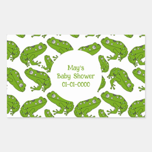 Groene kikkervis-Sticker Rechthoekige Sticker (Voorkant)