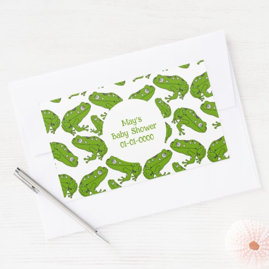 Groene kikkervis-Sticker Rechthoekige Sticker (Envelop)