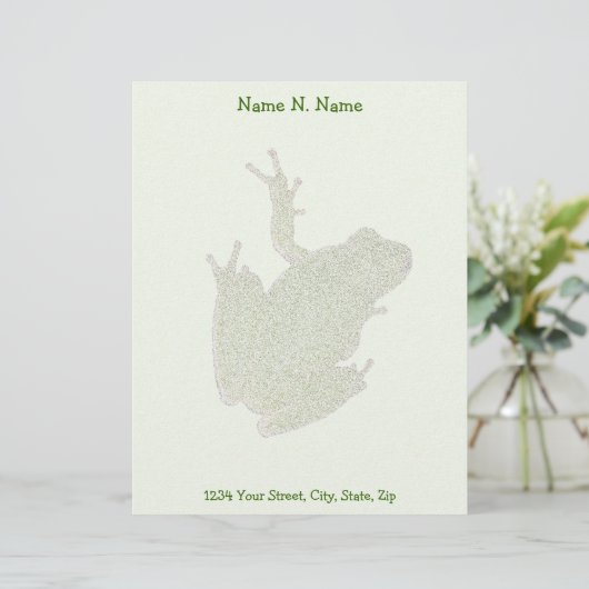 Groene kikkervisjes custom briefhoofd (Staand voorkant)