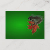 Groene kikkervisprofielkaart visitekaartje (Achterkant)