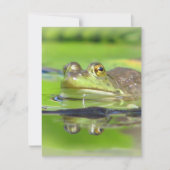 Groene kikkervisuitnodiging kaart (Voorkant)