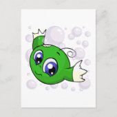 Groene Kiko die door het Kiko Lake wil Briefkaart (Voorkant)