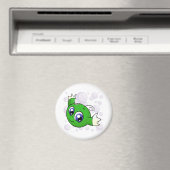 Groene Kiko die door het Kiko Lake wil Magneet (Insitu (Vaatwasser))