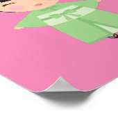 Groene Kimono Japanse Pop   Poster (Hoek)