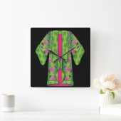 Groene Kimono Wall klok (Huis)