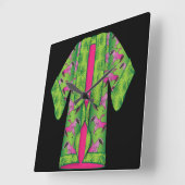 Groene Kimono Wall klok (Hoek)