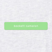 Groene Kinder naam IJzer op kleding Labels (Design 1)