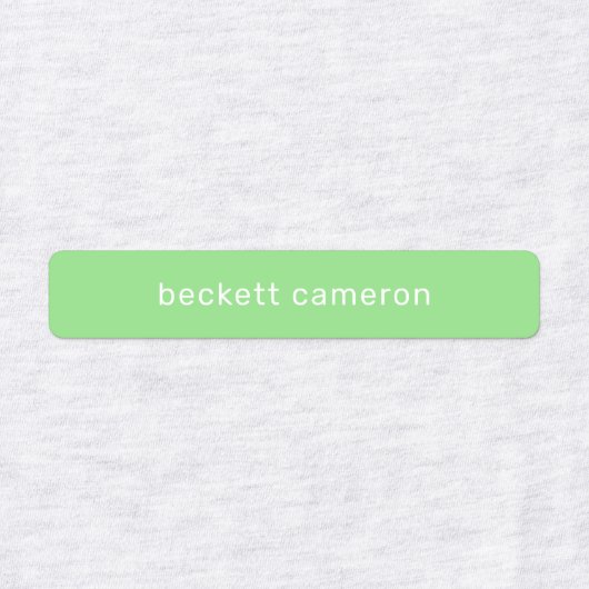 Groene Kinder naam IJzer op kleding Labels (Design 1)