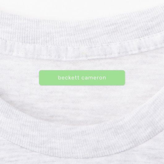 Groene Kinder naam IJzer op kleding Labels (Aangebracht)