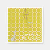 Groene kinderfeest op feestdag met honden servet (Voorkant)