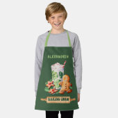 Groene Kinderfeestschort Schort (Gedragen)