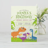 Groene kinderlijke uitnodiging voor verjaardagsfee (Staand voorkant)