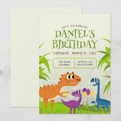 Groene kinderlijke uitnodiging voor verjaardagsfee (Voorkant / Achterkant)