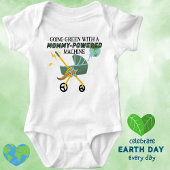 Groene kinderwagen - Mama-Powered Baby Bodysuit