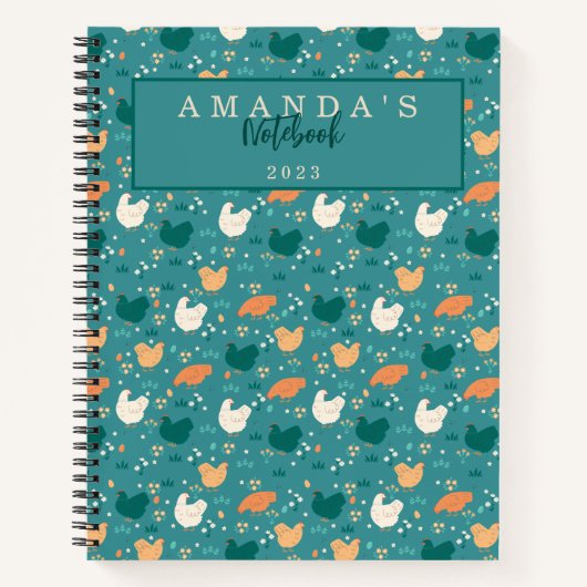 Groene Kip Boerderij Notitieboek (Voorkant)