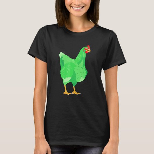 Groene Kip T-shirt (Voorkant)