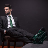 Groene kippenboer stropdas