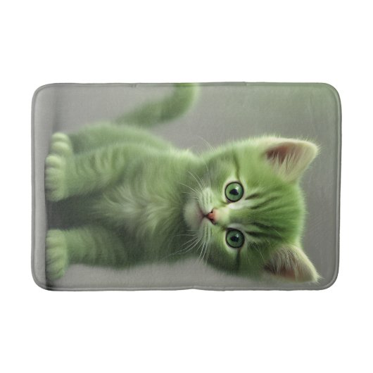 groene kitten badmat (Voorkant)