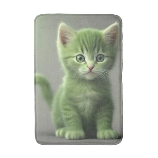groene kitten badmat (Voorkant Verticaal)