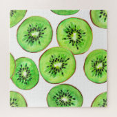 Groene Kiwi Fruit Waterverf Set Legpuzzel (Horizontaal)