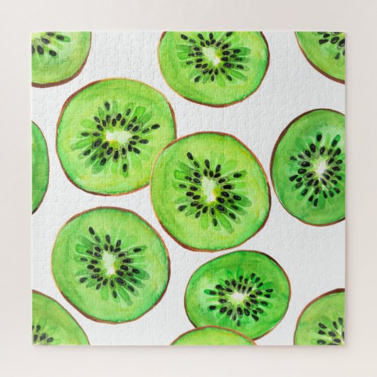 Groene Kiwi Fruit Waterverf Set Legpuzzel (Verticaal)