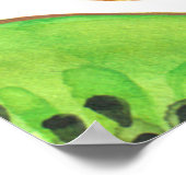 Groene Kiwi Fruit Waterverf Set Poster (Hoek)