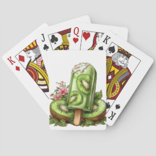 GROENE KIWI IJSLOLLI MET FRUIT POKERKAARTEN