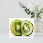 Groene kiwi-vruchten briefkaart (Staand voorkant)