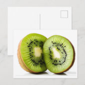 Groene kiwi-vruchten briefkaart (Voorkant / Achterkant)