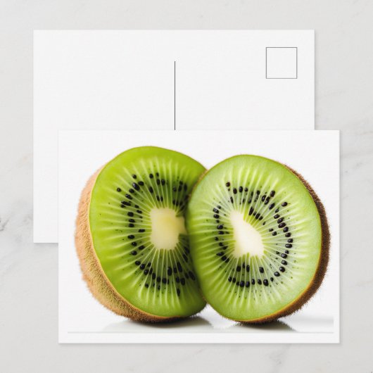 Groene kiwi-vruchten briefkaart (Voorkant / Achterkant)
