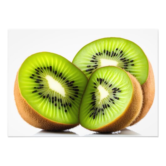 Groene kiwi-vruchten foto afdruk (Voorkant)