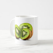Groene kiwi-vruchten koffiemok (Voorkant links)