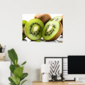 Groene kiwi-vruchten poster (Thuiskantoor)