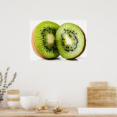 Groene kiwi-vruchten poster (Keuken)