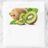 Groene kiwi-vruchten rechthoekige sticker (Tas)