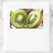 Groene kiwi-vruchten rechthoekige sticker (Tas)