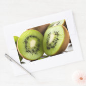 Groene kiwi-vruchten rechthoekige sticker (Envelop)