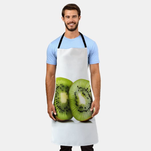 Groene kiwi-vruchten schort (Gedragen)