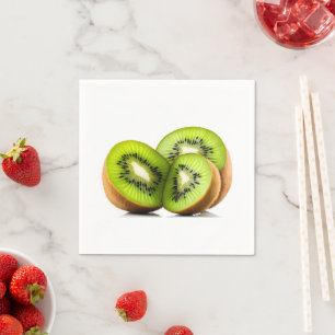 Groene kiwi-vruchten servet