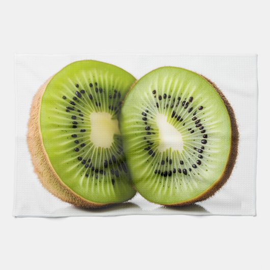 Groene kiwi-vruchten theedoek (Horizontaal)