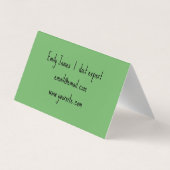 Groene kiwi-vruchten visitekaartje (Achterkant)